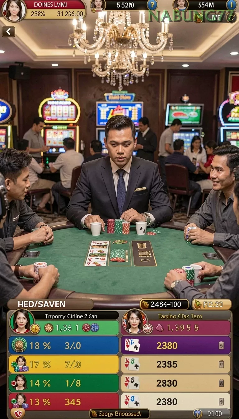Cuplikan layar MONTE77 — menu navigasi