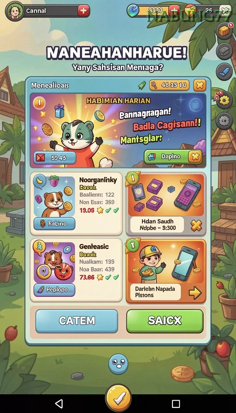 Cuplikan layar JAVO88 — menu navigasi