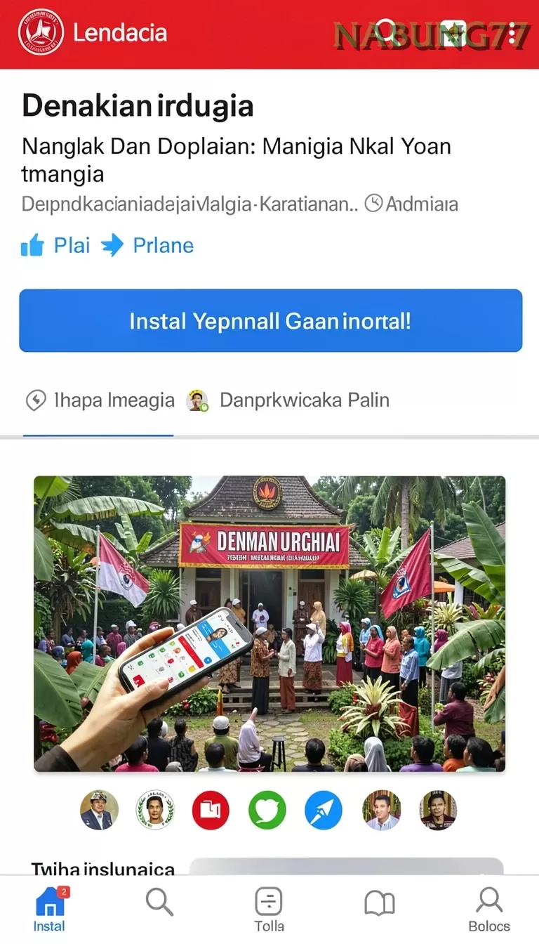Cuplikan layar GOMU837 — menu navigasi